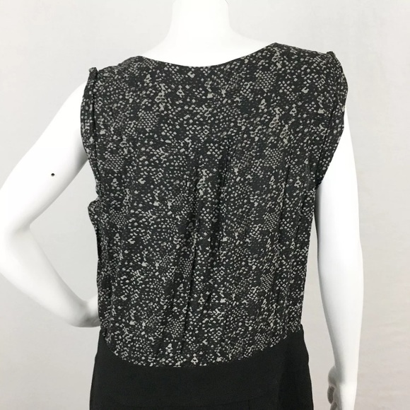 Ann Taylor LOFT career dress black snake print zip - Picture 6 of 8